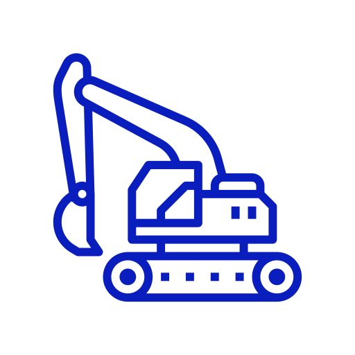 Ikon av en anleggsmaskin